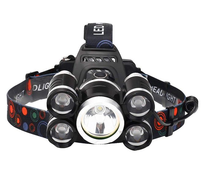 Rechargeable LED Headlight Zoom Head Lamp