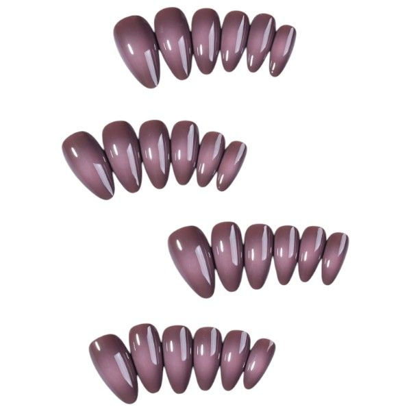 24 Piece - BabyBoomer Long Almond French Tip Design Nails - Multicolor