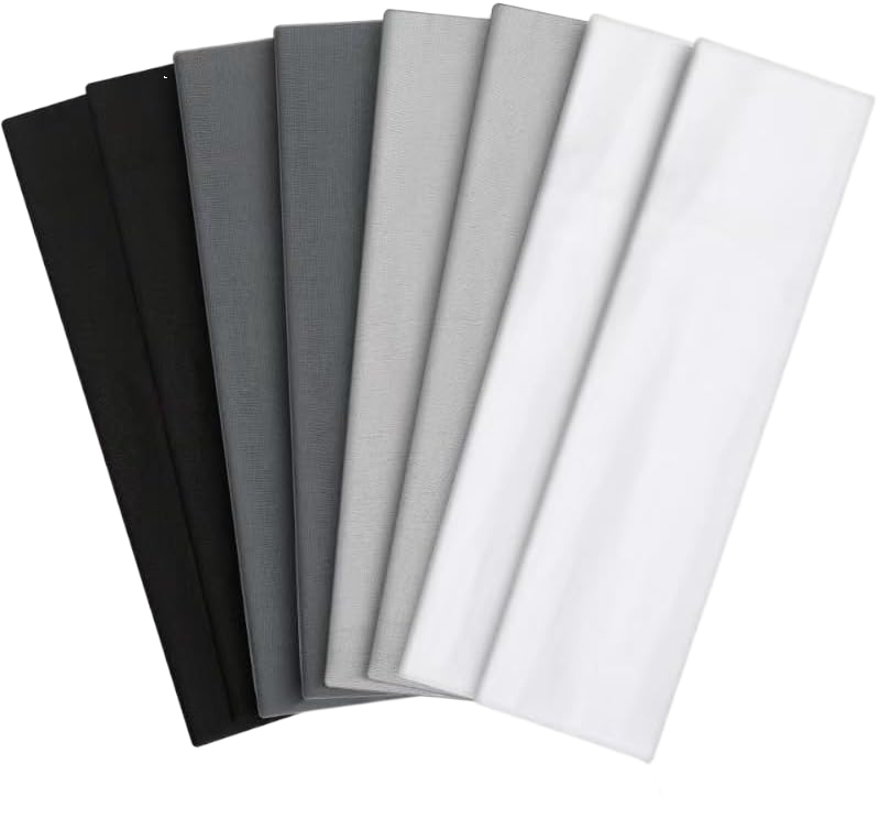 Yoga Stretch Sports Fitness Sweat Absorbent Bundle Non-Slip Hairband(8PCS)