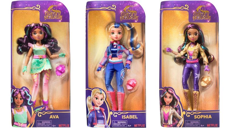 Unicorn Academy Fashion Dolls Collection - 3 Piece Set