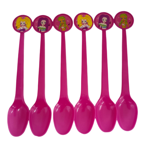 Pink Plastic Spoon Bulk Pack