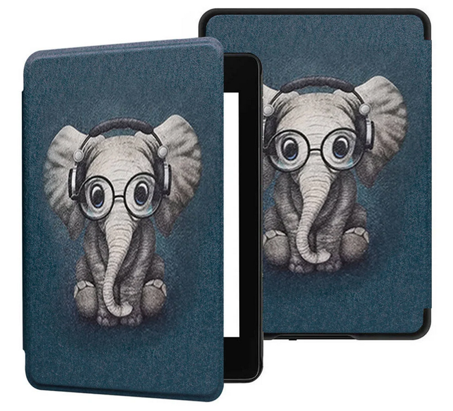 Amazon Kindle 6" Wi-Fi 16GB (11th Gen 2024 Model) Cover Bundle - Elephant