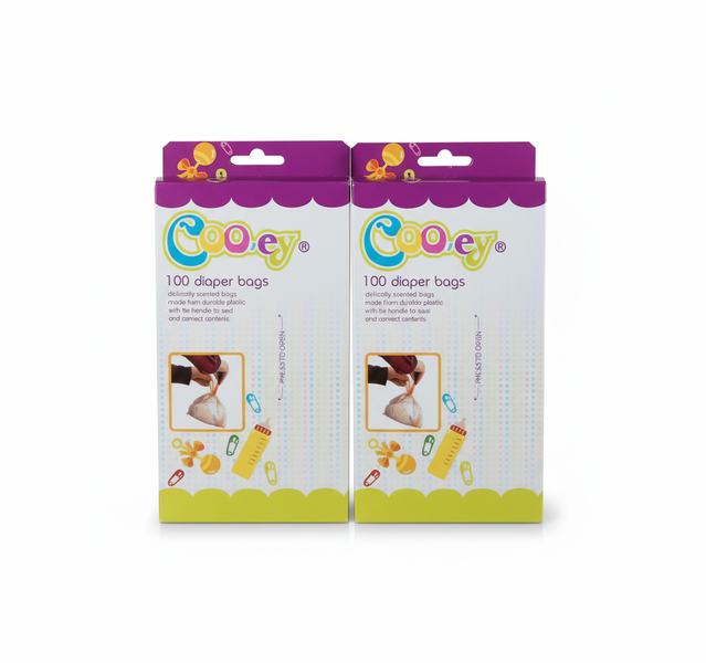 Cooey Diaper Disposal Bags 100 Piece - 2 Pack