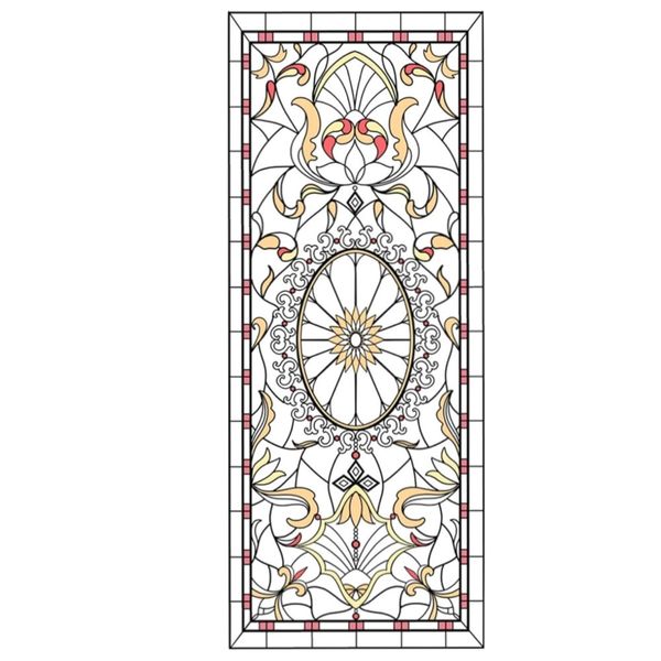Decor Church Style Transparent Stained Glass Window Sheets (40cm x 1m)