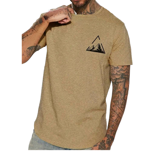 Men's Short Sleeve Shirt - Mountain Graphic Print