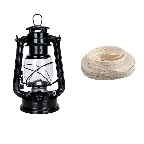 Oil Lantern 24cm - Wick Cotton Roll - Combo