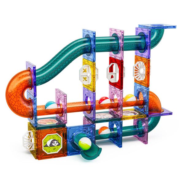 HEMCO Ball Slide Tube Magnet Tiles Building Block Playset 78 Piece S-C019