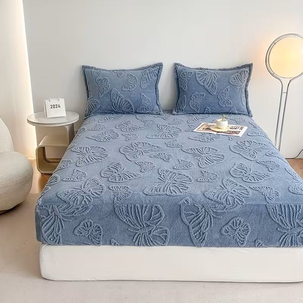 Plush Fitted Sheet Set - Ultra-Soft, Warm &amp; Elegant - Queen