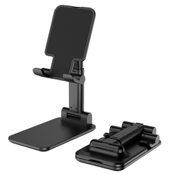 Folding Adjustable Cell Phone Stand, Desktop Phone Dock Holder - Black ...