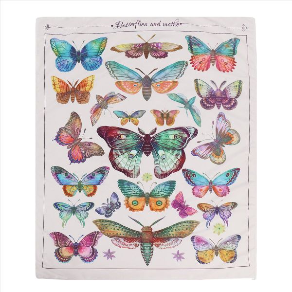 Butterfly Tapestry Vintage Beige Vertical Tapestries 28X38Inch