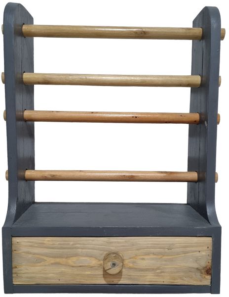 GC Roll-Holder 4 with Drawer for Kitchen Rolls Made from Wood