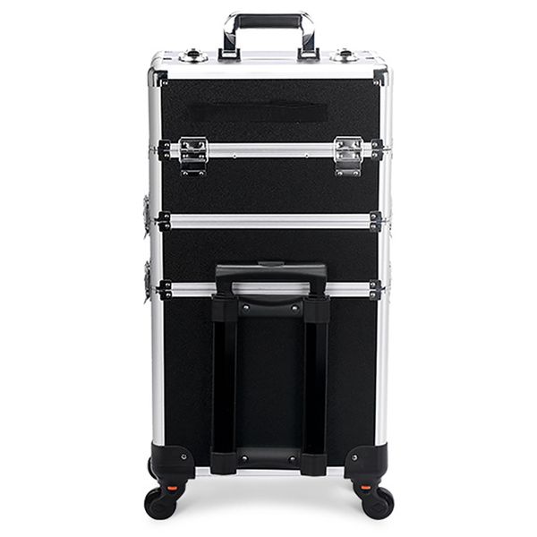 4 Tier Rolling Makeup Case,Train Case,Makeup Travel Case,Cosmetology Case
