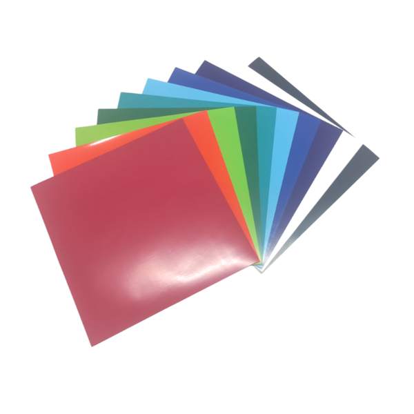 HTV Cricut Compatible Vinyl Sample Pack - ASSORTED 20.5cm x 25cm 14 Pack