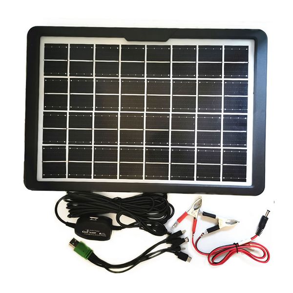 Solar Charging Station -15W Charging Panel With USB Multi-Head Cable Q-SP08