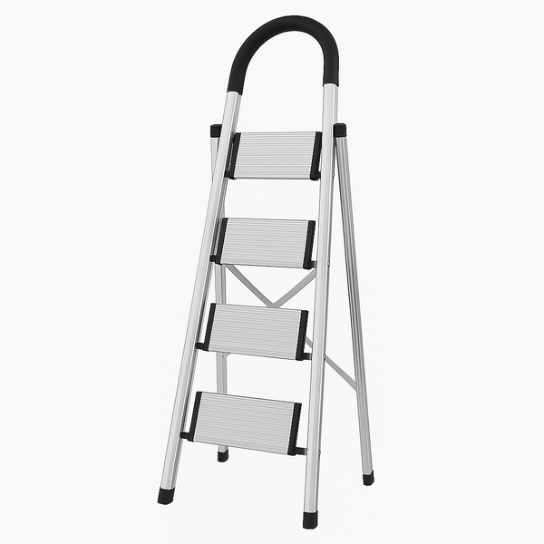 Alwa 4Steps Folding Light Weight Non Slip Aluminium Ladder