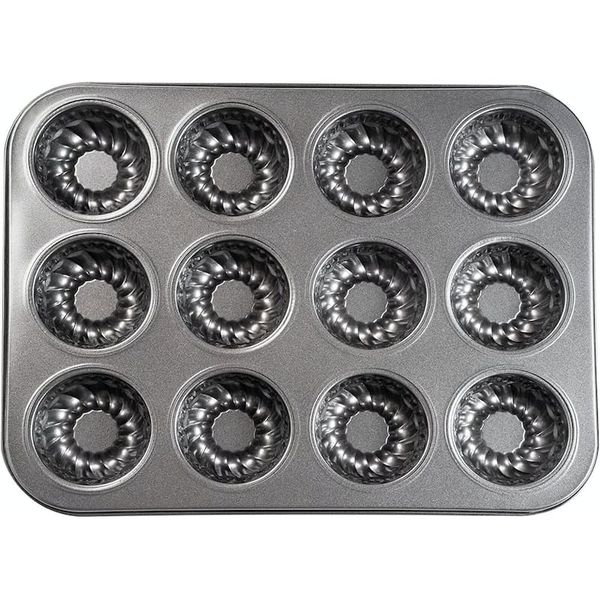 12-Hole Spiral Design Non-stick Baking Pan