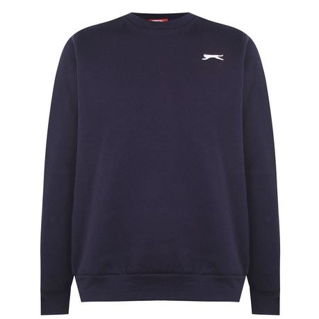 Slazenger Men s SL Fleece Crew Sweater Navy Parallel Import