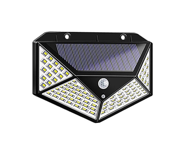 Motion Sensor Solar Security Wall Light - Black