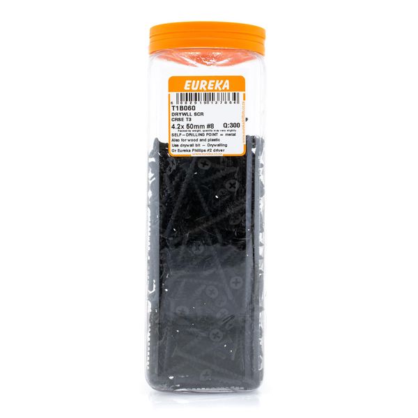 EUREKA Drywall Screw Coarse Thread T5 tip 4.2 x 50mm #8 Q:300 T1B060