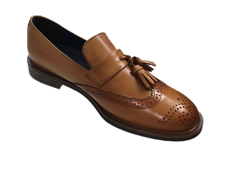 Men's Dress Shoes Slip-On Saddle Tassle Leather Shoes for Men