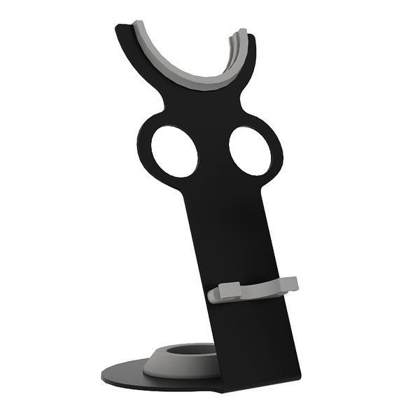 Floor Standing Hair Dryer Holder with Storage Shelf - No Drill