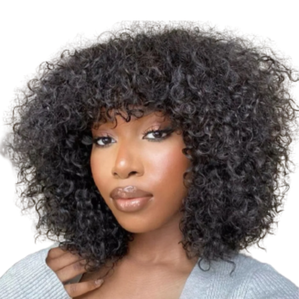 10, Brazilian Curly Fringe Wig