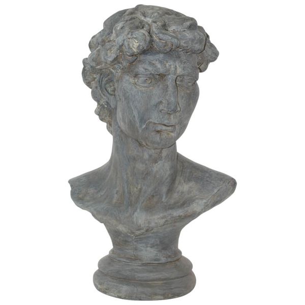 Opulent Decor David Bust Sculpture - 38cm