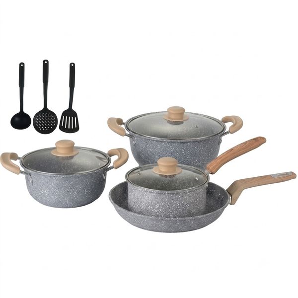 Grey Stainless Steel Stainless Steel 10 Piece Co image