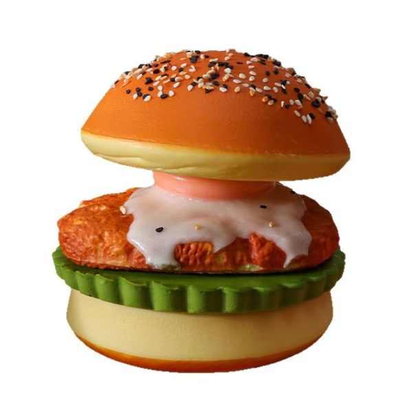 Realistic Soft and Squishy Slow-Rebound Hamburger Stress Relief Squishy Toy