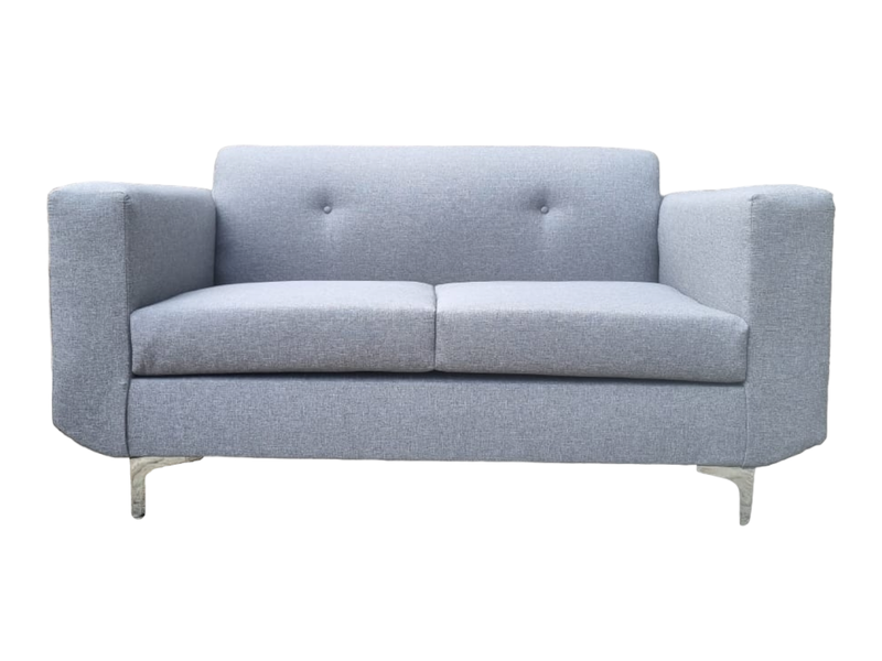 Leandre 2 Seater Tuxedo Sofa Light Grey Col. AK6
