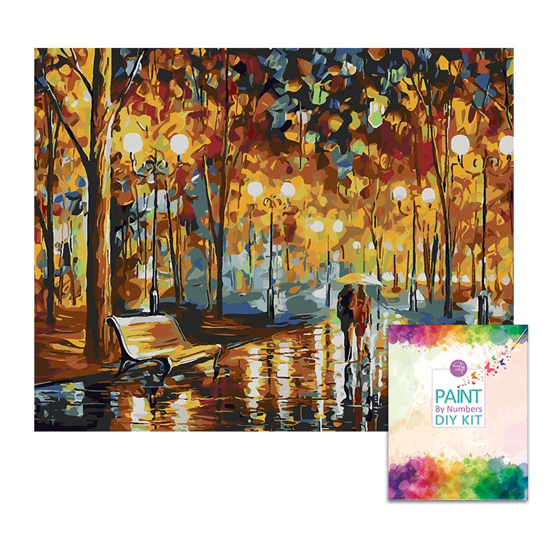 Easy Craft Paint by Number DIY Kit, 50x40cm Walking in Woods Shop