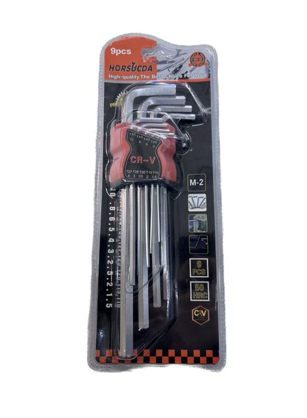 9 Pieces Long Hex Key Set