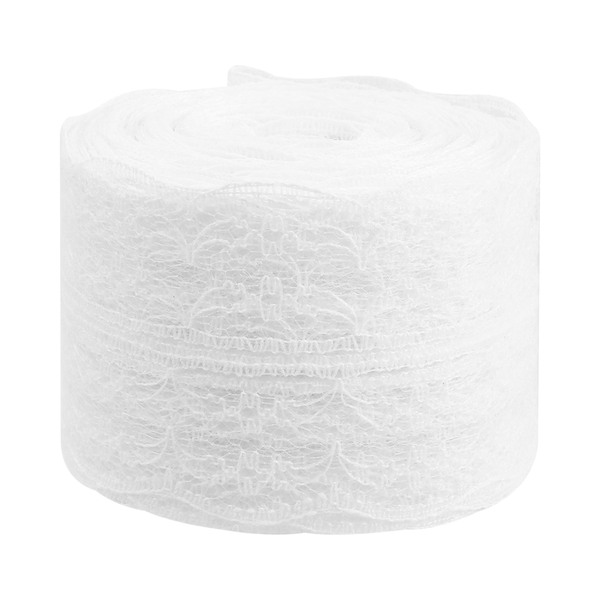 10Mx4.5cm Lace Ribbon for DIY Crafts Clothing Accessories White