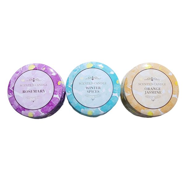 Scented Decor Candle Set of 3 (7.5 x 5cm)