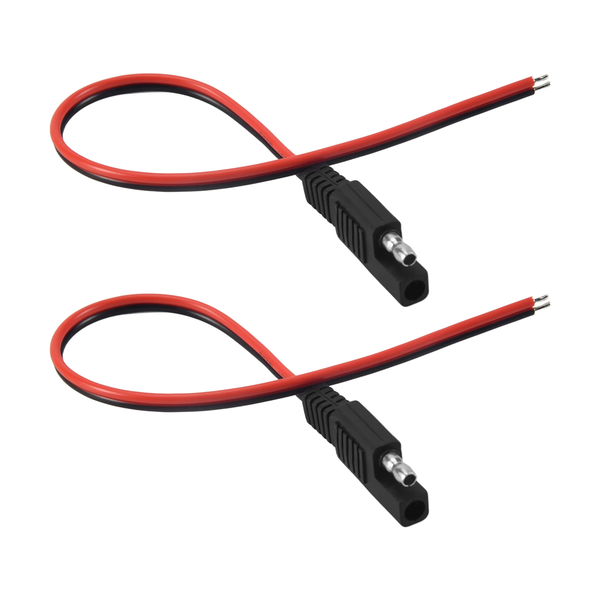 2 Pcs Sae Extension Cable 10A Solar Battery Panel Sae Wire 1Ft/30Cm