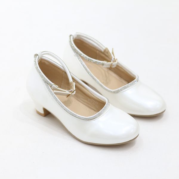 LaMara Paris Haylia Elegant Ankle-strap Pumps White