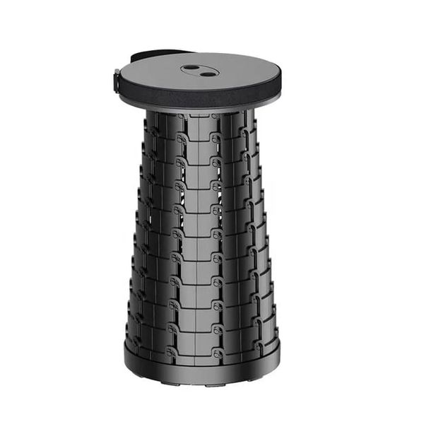 Camping Sturdy Lightweight Round Plastic Portable Folding Stool