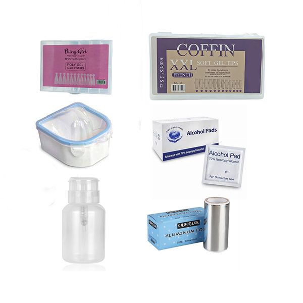 Soft Gel Tips Coffin xxl -Set blue