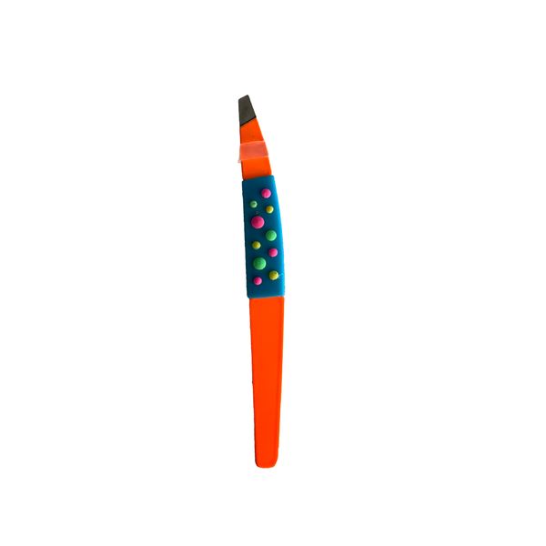 Tweezers - Neon Orange with blue grip