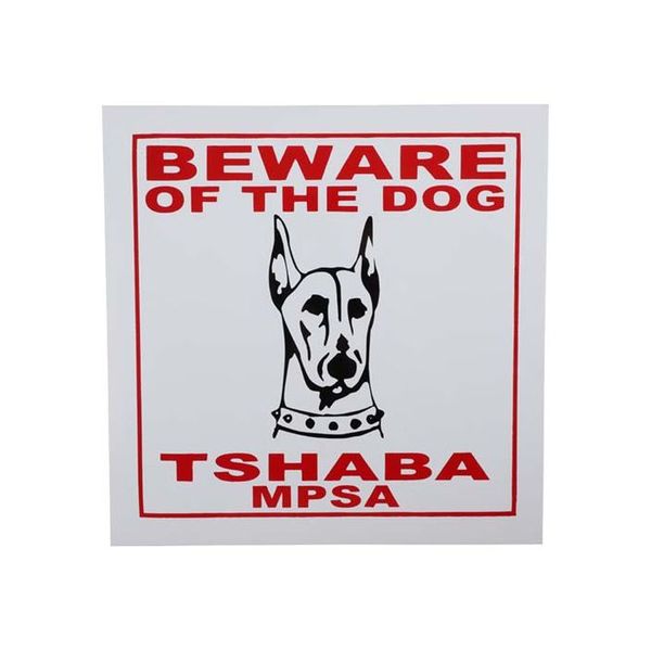 Plastic Doberman Beware Of Dog Sign 290 x 290mm