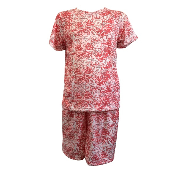 Baby/Toddler/Kids Summer Pajamas for Girls-Coral Leaves