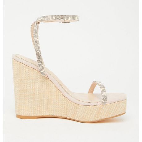 Quiz Ladies Nude Embellished Strappy Wedges Shop Today. Get it Tomorrow takealot