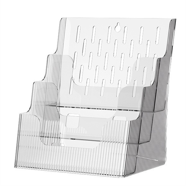 A4 File Display Clear Storage Box A4 Single Layer File Sorter White