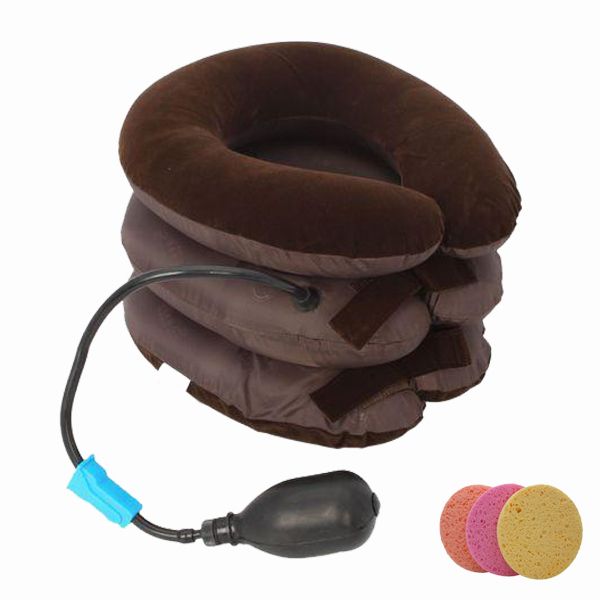 Cervical Neck Traction Neck Pain Relief Device with 3 Facial Sponges
