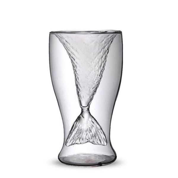 Custom Creative Transparent Glass Fashionable Double Layer Household Water