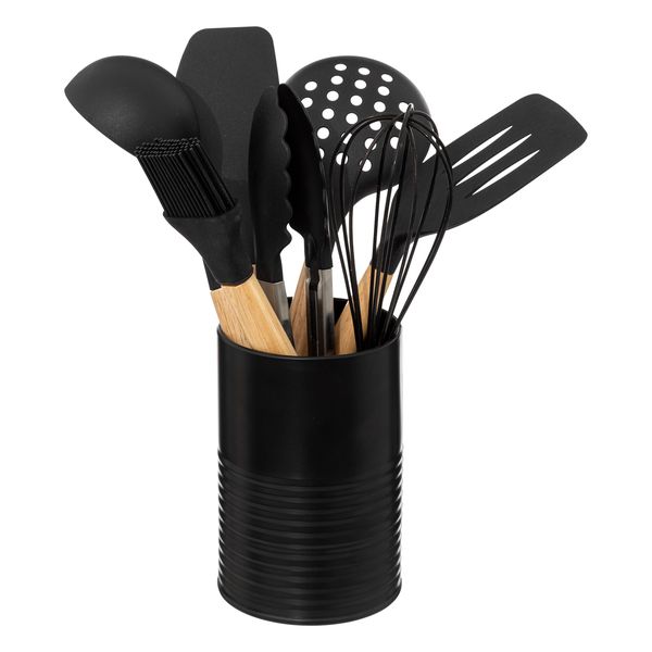 5five Non Stick Kitchen Utensil 7-Piece Set with Holder