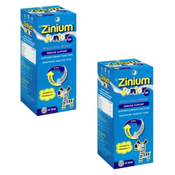 Zinium Junior Syrup Diabetic Friendly Sugar Free 200ml Pack of 2