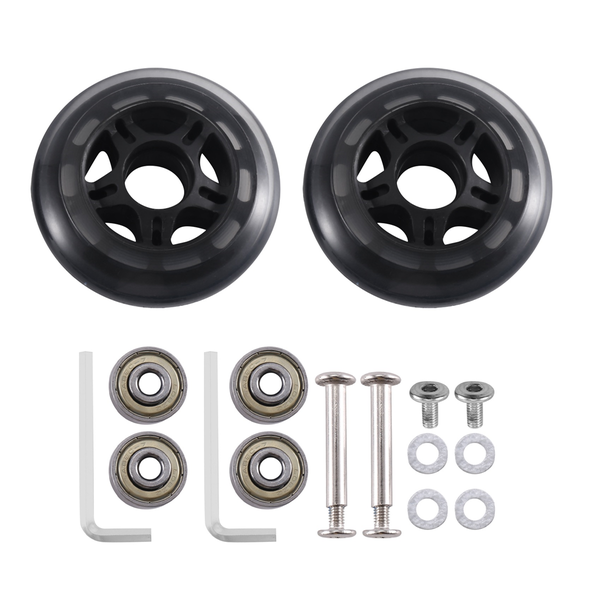 80x24mm Luggage Wheels with 6mm Bearings Wheels for Suitcase 1 Pair