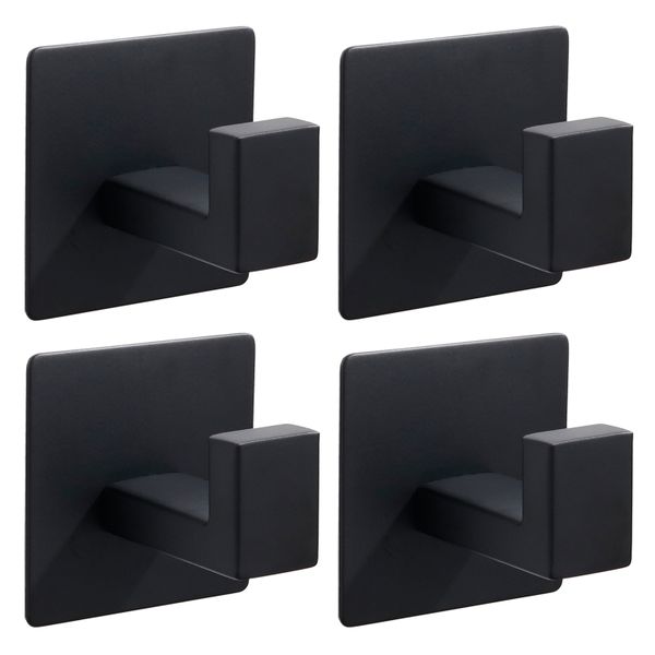 Adhesive Towel Hooks 4Pcs Bathroom Sticky Hooks for Hanging Coat Towel Robe