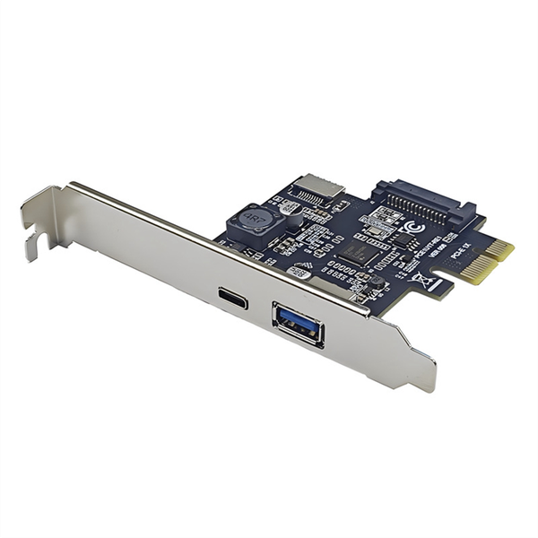 PCI-E 1X to USB3.2 GEN1 USB-A+Type-C+TYPE-E Front Adapter Card